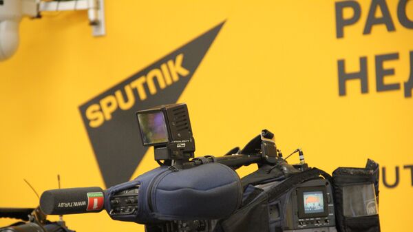Телекамеры в пресс-центре Sputnik - Sputnik Беларусь