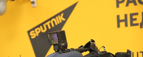 Телекамеры в пресс-центре Sputnik - Sputnik Беларусь