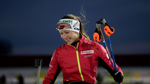 Белорусская биатлонистка Дарья Домрачева - Sputnik Беларусь