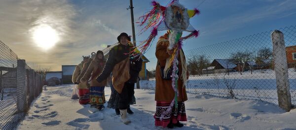 Коляды в деревне Охово Брестской области - Sputnik Беларусь