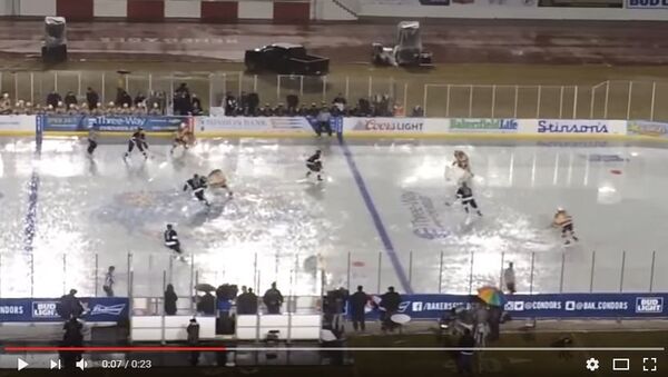 Хоккейный матч под проливным дождем - Sputnik Беларусь