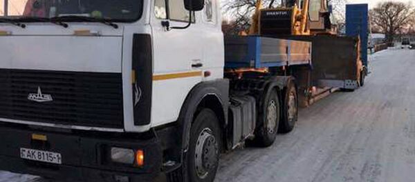 Тягач, остановленный в Брестской области - Sputnik Беларусь