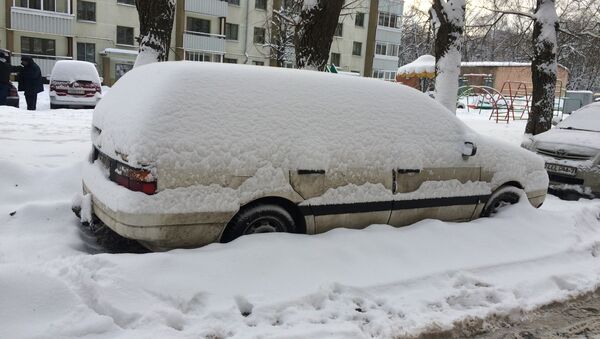 Занесенный снегом автомобиль - Sputnik Беларусь