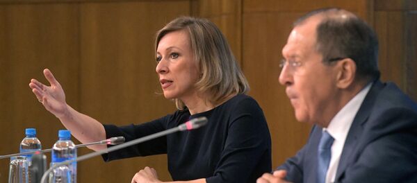 Официальный представитель министерства иностранных дел РФ Мария Захарова на пресс-конференции министра иностранных дел РФ Сергея Лаврова - Sputnik Беларусь