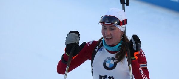 Белорусская биатлонистка Дарья Домрачева - Sputnik Беларусь