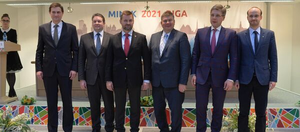 Участники пресс-конференции в Минске - Sputnik Беларусь