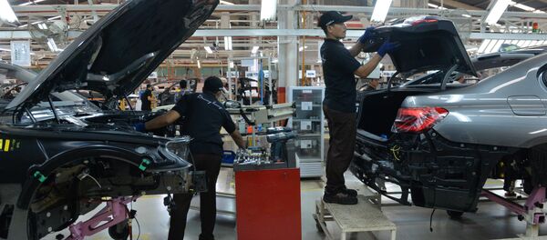 Конвейер завода BMW Конвейер завода BMW - Sputnik Беларусь