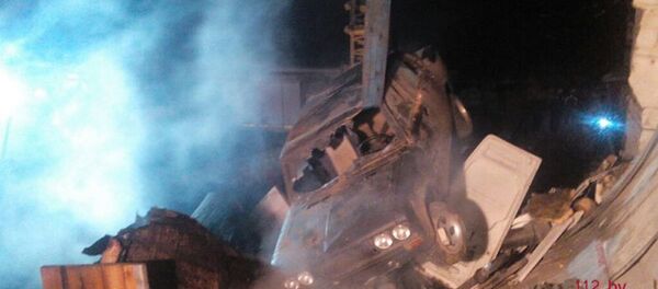 Последствия взрыва на гаражах в Мачулищах Последствия взрыва на гаражах в Мачулищах - Sputnik Беларусь