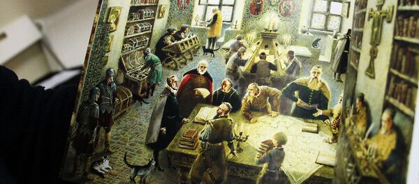 Разварот кнігі Айчына: маляўнічая гісторыя. Ад Рагнеды да Касцюшкі Разварот кнігі Айчына: маляўнічая гісторыя. Ад Рагнеды да Касцюшкі - Sputnik Беларусь