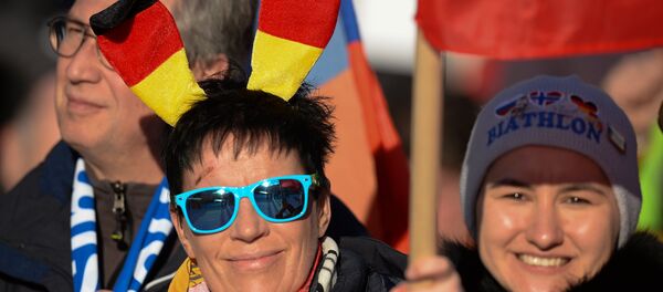 Немецкие болельщики во время гонки - Sputnik Беларусь