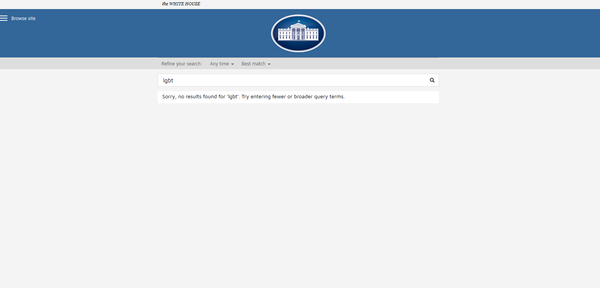 За первые дни правления Дональда Трампа с сайта Белого дома исчезли все упоминания об ЛГБТ-сообществе и изменениях климата - Sputnik Беларусь