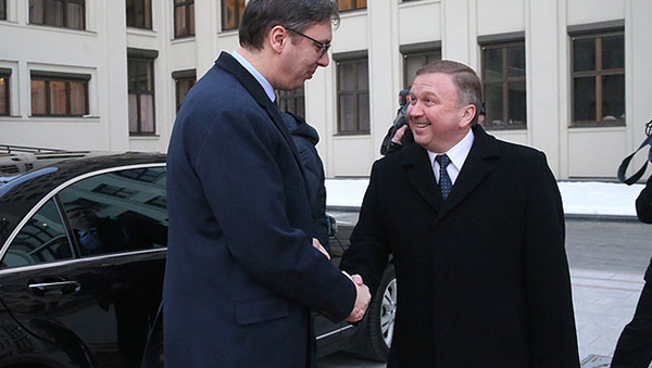 Андрей Кобяков встретился с премьер-министром Сербии Александром Вучичем - Sputnik Беларусь