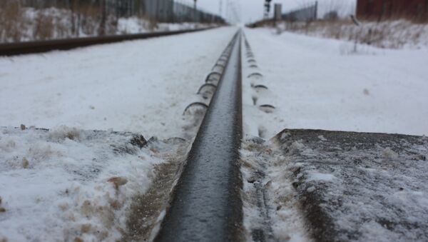 Железная дорога зимой, архивное фото - Sputnik Беларусь