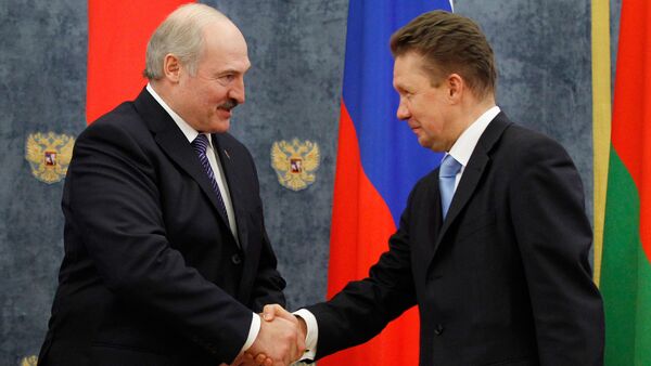 Президент Беларуси Александр Лукашенко и глава ОАО Газпром Алексей Миллер - Sputnik Беларусь