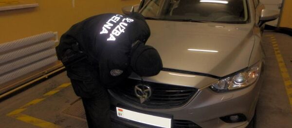 Сотрудники таможни обследуют машину Сотрудники таможни обследуют машину - Sputnik Беларусь