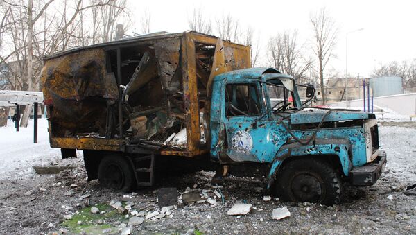 Ситуация после обстрелов в Донецке, архивное фото - Sputnik Беларусь