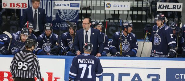 Хоккейный клуб Динамо-Минск в домашнем матче на Минск-Арене - Sputnik Беларусь