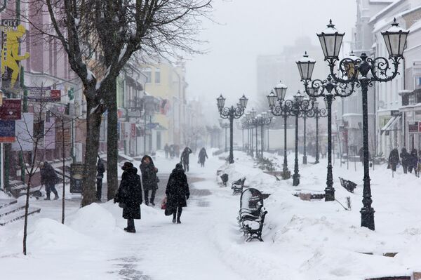 Снегопады в Бресте и области сопровождались сильным ветром Снегопады в Бресте и области сопровождались сильным ветром - Sputnik Беларусь