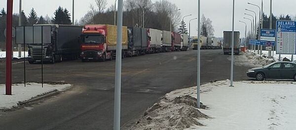 Очереди из фур в пункте пропуска Григоровщина - Sputnik Беларусь