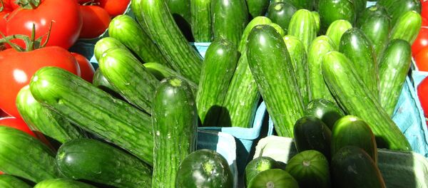 Огурцы и помидоры, архивное фото - Sputnik Беларусь