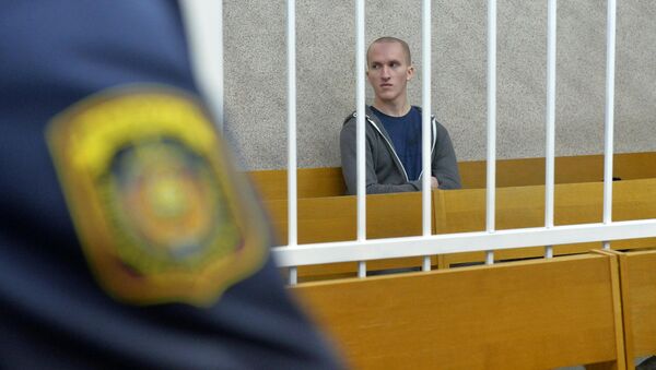 Обвиняемый Казакевич в зале суда - Sputnik Беларусь