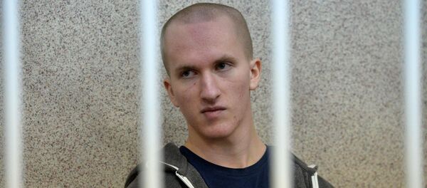 Обвиняемый Владислав Казакевич на судебном заседании Обвиняемый Владислав Казакевич на судебном заседании - Sputnik Беларусь