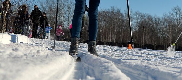 Массовая лыжная гонка Массовая лыжная гонка - Sputnik Беларусь