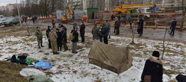 Палатка возле стройплощадки - Sputnik Беларусь