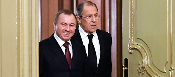 Встреча глав МИД Беларуси и России, Владимира Макея и Сергея Лаврова, в Москве Встреча глав МИД Беларуси и России, Владимира Макея и Сергея Лаврова, в Москве - Sputnik Беларусь