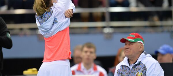 Белорусская теннисистка Александра Саснович готовится к матчу - Sputnik Беларусь