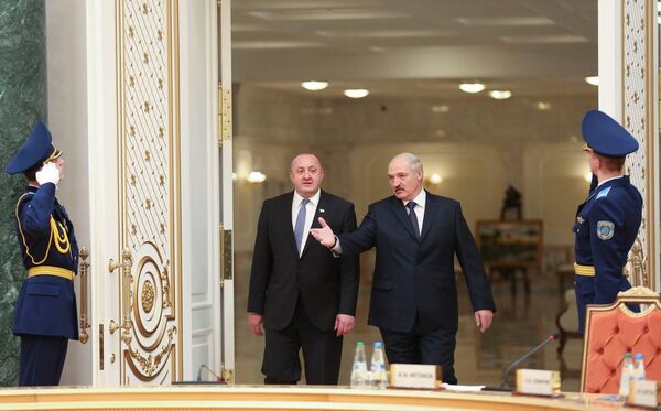Президент Грузии Георгий Маргвелашвили и президент Беларуси Александр Лукашенко - Sputnik Беларусь