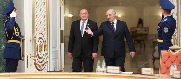 Президент Грузии Георгий Маргвелашвили и президент Беларуси Александр Лукашенко - Sputnik Беларусь