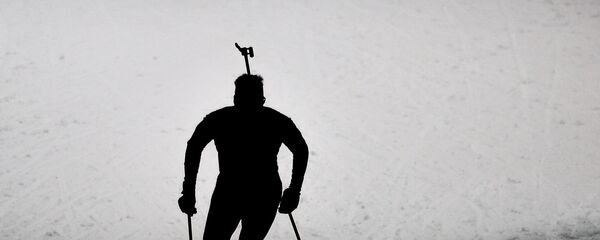 Біятланіст на трэніроўцы, архіўнае фота - Sputnik Беларусь