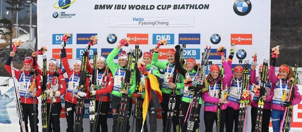 Биатлон. VII этап Кубка мира. Женщины. Эстафета - Sputnik Беларусь