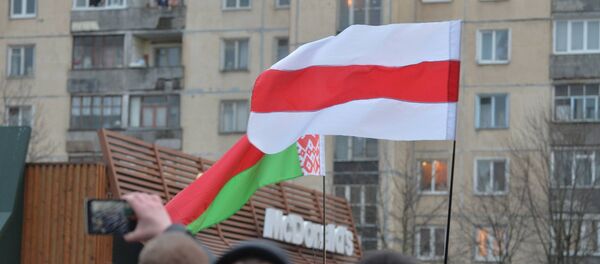 Флаги на акции в Минске - Sputnik Беларусь