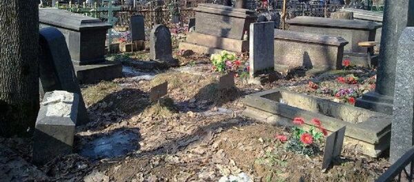 Могилы, с которых были украдены кресты - Sputnik Беларусь