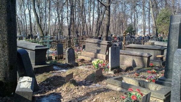 Могилы, с которых были украдены кресты - Sputnik Беларусь