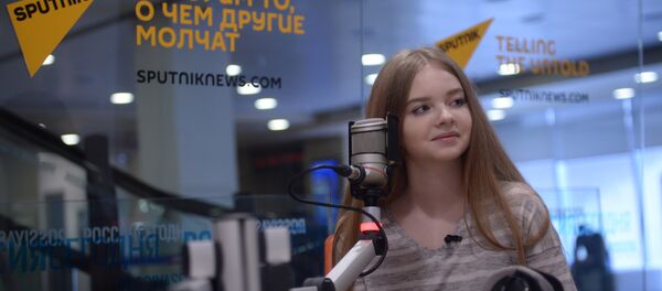 Участница шоу Ты супер! Анастасия Кравченя в радиостудии Sputnik. - Sputnik Беларусь