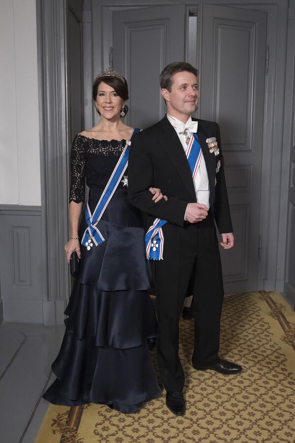Принцесса Дании Мария и наследный принц Фредерик в замке Амалиенбог в Копенгагене. - Sputnik Беларусь
