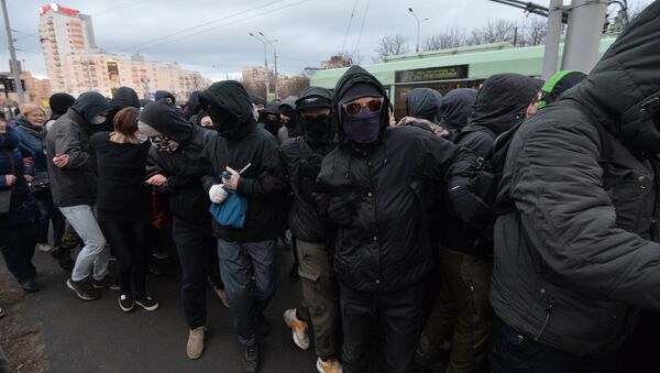 Анархисты после разрешенной акции Марш тунеядцев в Минске 15 марта - Sputnik Беларусь