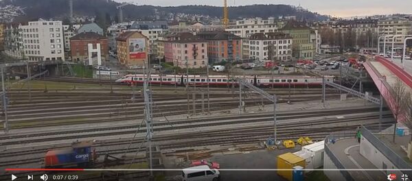 Вагон сошел с рельсов в швейцарском Люцерне: кадры с места инцидента - Sputnik Беларусь