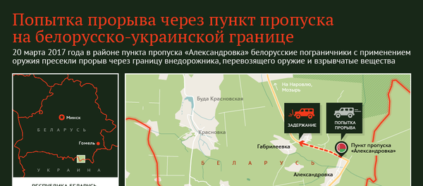 Инфографика: попытка прорыва через белорусско-украинскую границу - Sputnik Беларусь