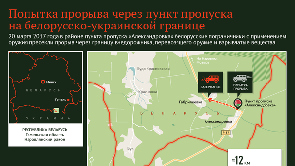 Инфографика: попытка прорыва через белорусско-украинскую границу - Sputnik Беларусь