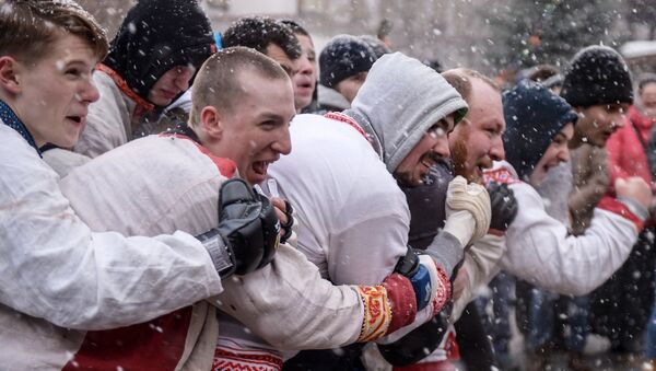 Участники кулачных боев, архивное фото - Sputnik Беларусь