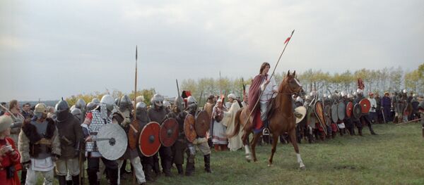 Рэканструкцыя ваенна-гістарычных падзей, архіўнае фота Рэканструкцыя ваенна-гістарычных падзей, архіўнае фота - Sputnik Беларусь