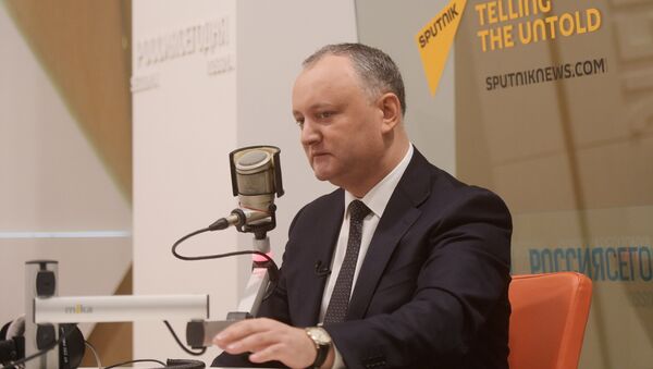 Президент Молдовы И. Додон дал интервью гендиректору МИА Россия сегодня Д. Киселеву - Sputnik Беларусь