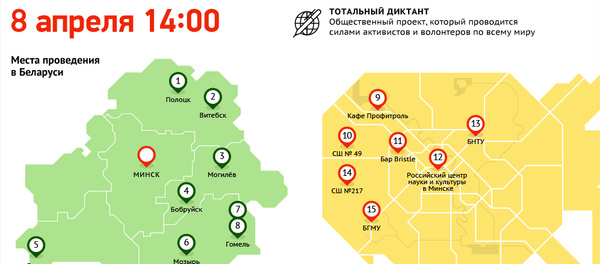 Инфографика: Тотальный диктант в Беларуси - Sputnik Беларусь