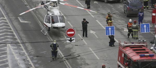 Верталёт эвакуіруе пацярпелых - Sputnik Беларусь
