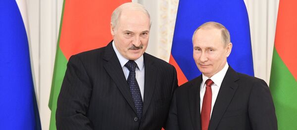 Президент РФ Владимир Путин и президент Беларуси Александр Лукашенко - Sputnik Беларусь