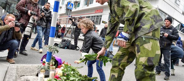 Место теракта в Стокгольме - Sputnik Беларусь